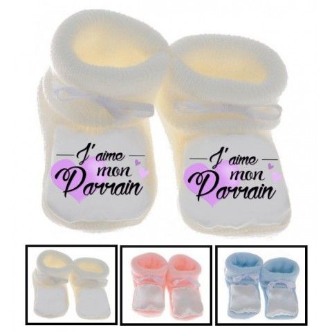 Chaussons de bébé j’ai un parrain qui déchiiire fille