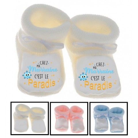 Chaussons de bébé chez ma marraine c’est le paradis fille