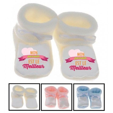 Chaussons de bébé ma marraine est la meilleure fille