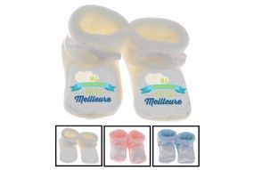 Chaussons de bébé mon parrain est le meilleur fille