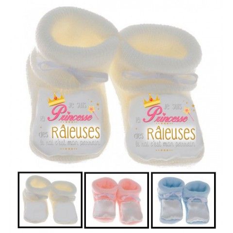 Chaussons de bébé mon parrain est le meilleur garçon