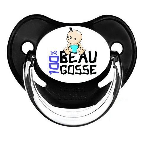 Tétine de bébé humour 100% beau gosse