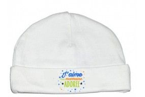 Bonnet de bébé j’aime ma marraine adorée étoiles fille