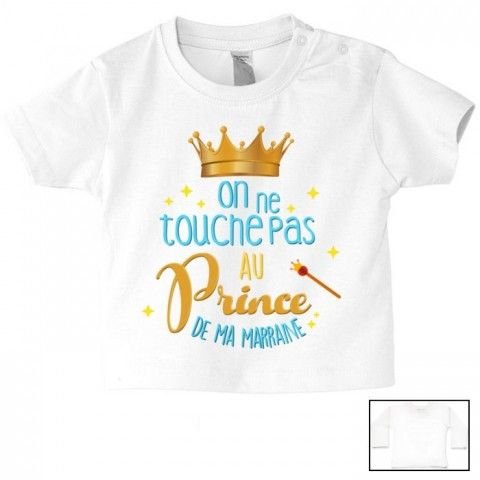 Tee-shirt de bébé chiant moi j’ai tout simplement le caractère de mon parrain