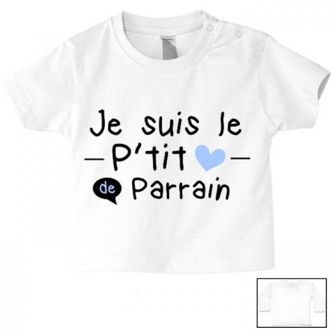 Tee-shirt de bébé chiant moi j’ai tout simplement le caractère de mon parrain