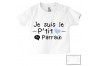 Tee-shirt de bébé chiant moi j’ai tout simplement le caractère de mon parrain