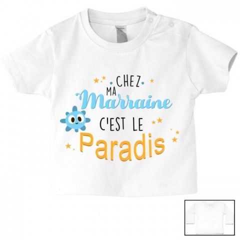 Tee-shirt de bébé chiant moi j’ai tout simplement le caractère de mon parrain