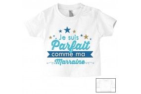 Tee-shirt de bébé comme parrain mais en mieux fille