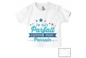 Tee-shirt de bébé comme parrain mais en mieux fille