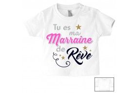 Tee-shirt de bébé comme parrain mais en mieux fille