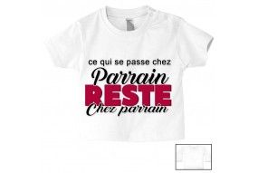 Tee-shirt de bébé ma marraine est la meilleure pois garçon