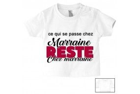 Tee-shirt de bébé ma marraine est la meilleure pois garçon