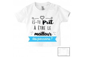 Tee-shirt de bébé ma marraine est la meilleure pois garçon