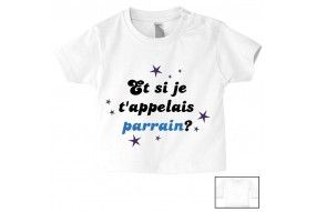 Tee-shirt de bébé j’aime ma marraine triple dose garçon