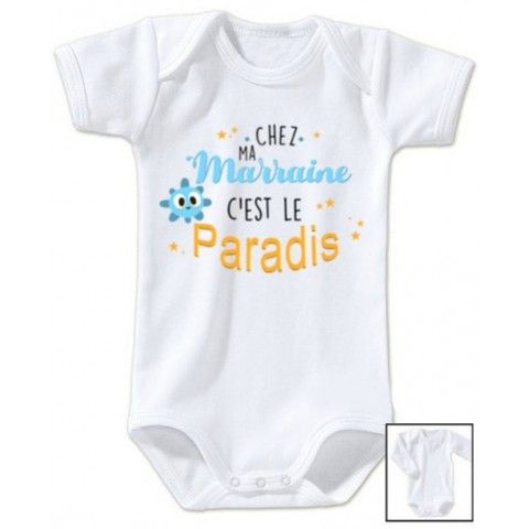 Body de bébé je suis le p’tit cœur de parrain fille