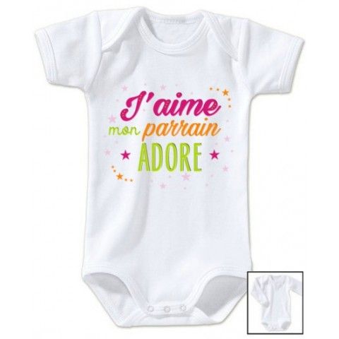 Body de bébé je suis le p’tit cœur de parrain fille