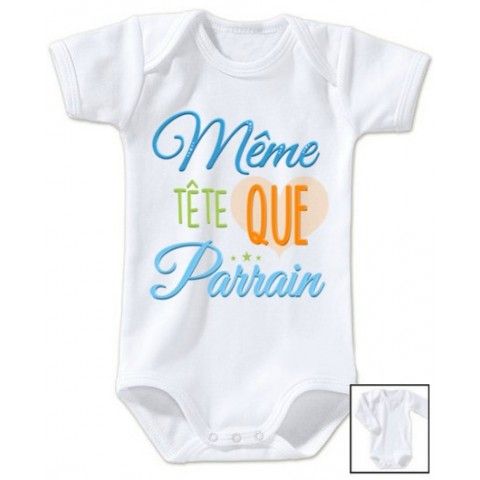 Body de bébé même tête que parrain fantaisiste fille