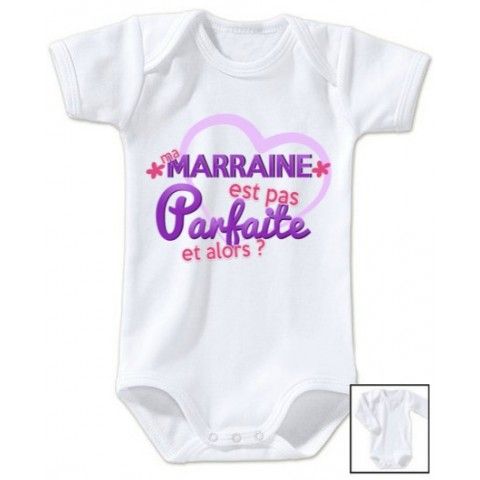 Body de bébé même tête que parrain fantaisiste fille