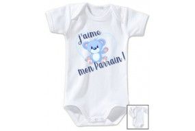 Body de bébé j’aime ma marraine chaton fille