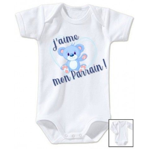 Body de bébé j’aime ma marraine chaton fille