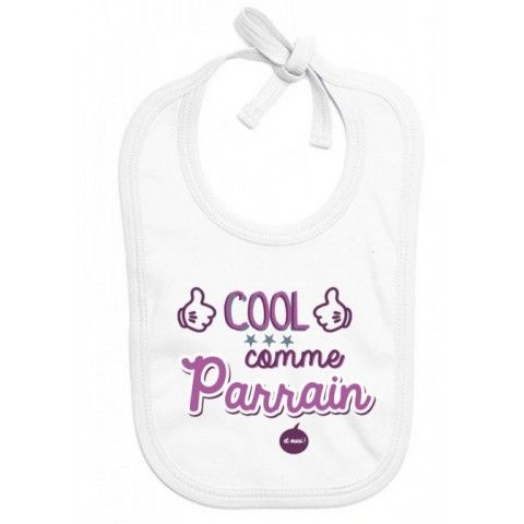 Bavoir de bébé cool comme marraine et ouai fille