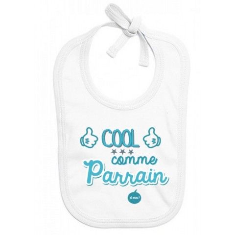 Bavoir de bébé cool comme marraine et ouai fille